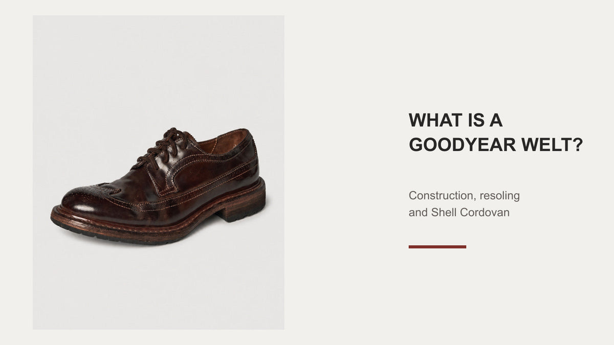 Burgundy Shell Cordovan Derby illustrating Goodyear-welted shoe construction