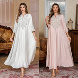 OrientC Abaya Rope Embroidered Long Dress SMT156