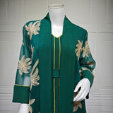 AB481 Embroidered Two-Piece Jalabiya