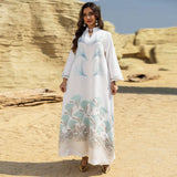 AB475 Jacquard Hot Drilled Jalabiya