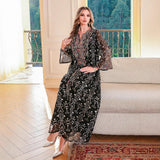 OrientC Embroidered Dress Abaya SMT135