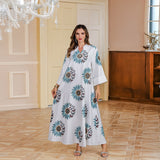 OrientC Printed Dress Abaya SMT217