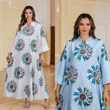 OrientC Printed Dress Abaya SMT217