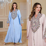 OrientC Rope Embroidery Dress Abaya SMT098