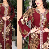 Special offer Abaya Print Hot Drill Dress AB209