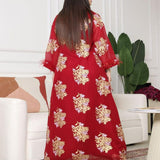 Women's Embroidered Floral Jalabiya AB214