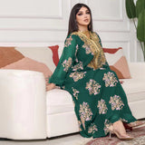Women's Embroidered Floral Jalabiya AB214