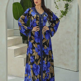 جلابية دانتيل ماسي مطبوع