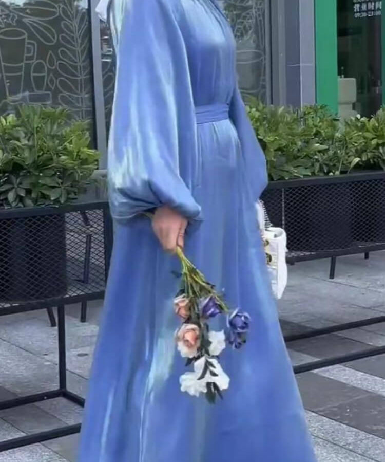 Women's Loose Solid Color Golden Cotton Robe