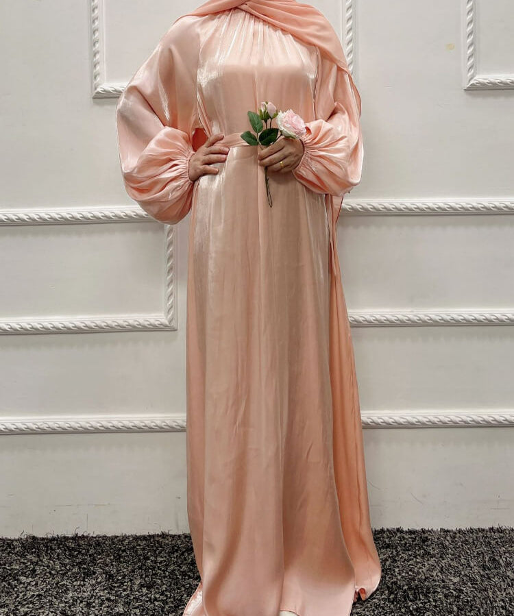 Women's Loose Solid Color Golden Cotton Robe