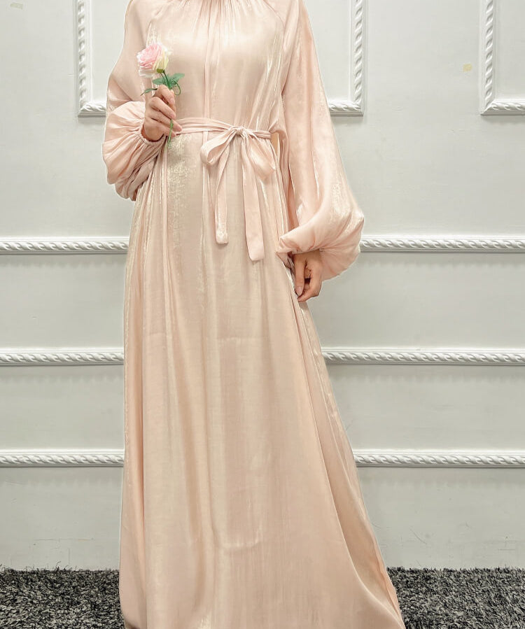 Women's Loose Solid Color Golden Cotton Robe