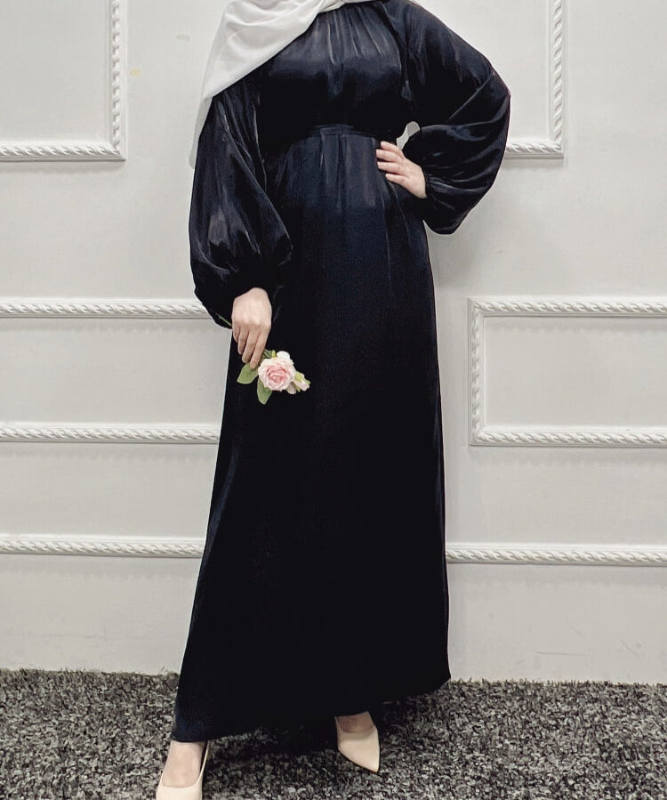 Women's Loose Solid Color Golden Cotton Robe