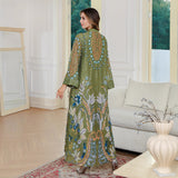 OrientC Embroidered Diamond Robe Abaya SMT235