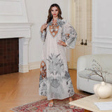 OrientC Embroidered Printed Robe  Abaya SMT233