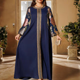 AB415 Embroidered Sequin Jalabiya