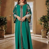 AB415 Embroidered Sequin Jalabiya