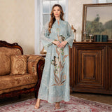 OrientC Embroidered Lace Dress Abaya SMT161