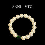 Imitation pearl glass bead new Chinese green bracelet JA044