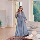 OrientC Embroidered Robe Abaya Two Piece Set SMT147