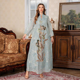 OrientC Embroidered Lace Dress Abaya SMT161