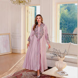 OrientC Embroidered Robe Abaya Two Piece Set SMT147