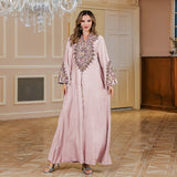 OrientC Rope Embroidery Dress Abaya SMT098