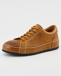730-108 brown washed horsehide casual sneaker hero view