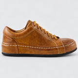 730-108 brown washed horsehide casual sneaker side view