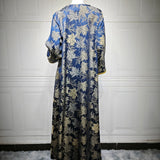 AB489 Jacquard Embroidery Rhinestone Jalabiya