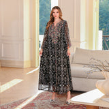 OrientC Embroidered Dress Abaya SMT135