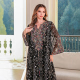 OrientC Embroidered Dress Abaya SMT135