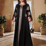 AB415 Embroidered Sequin Jalabiya
