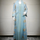 AB481 Embroidered Two-Piece Jalabiya