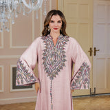 OrientC Rope Embroidery Dress Abaya SMT098