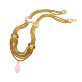 Vintage Weaving Heavy Industry Three layer Pendant Necklace JA033