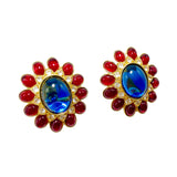 Vintage sunflower shaped ear clip JA008