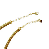Snake bone necklace with red cloud patterned glass extension chain design JA030