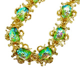 Green Glass Heavy Industry Necklace JA028