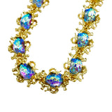 Gavilane Retro King Blue Glass Heavy Industry Necklace JA027