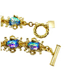 Gavilane Retro King Blue Glass Heavy Industry Necklace JA027