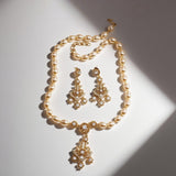 Vintage Baroque tassel heavy industry earring necklace set JA047