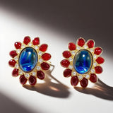 Vintage sunflower shaped ear clip JA008