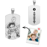 Custom Photo Engraved Dog Tag / Military ID Pendant
