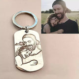 Custom Photo Engraved Dog Tag / Military ID Pendant