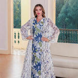 OrientC Printed Dress Abaya SMT151