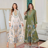 OrientC Embroidered Diamond Robe Abaya SMT235