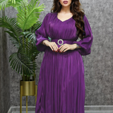 Special offer Women's Pleated Shining Waist Dress MQ047