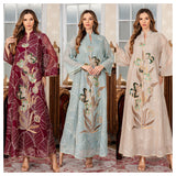 OrientC Embroidered Lace Dress Abaya SMT161