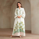 AB475 Jacquard Hot Drilled Jalabiya