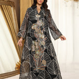 AB485 Embroidered Dress Jalabiya